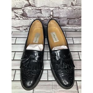 Mezlan Black Leather Wingtip Kiltie Tassel Loafers Dress Shoes Men 10.5M US/44EU